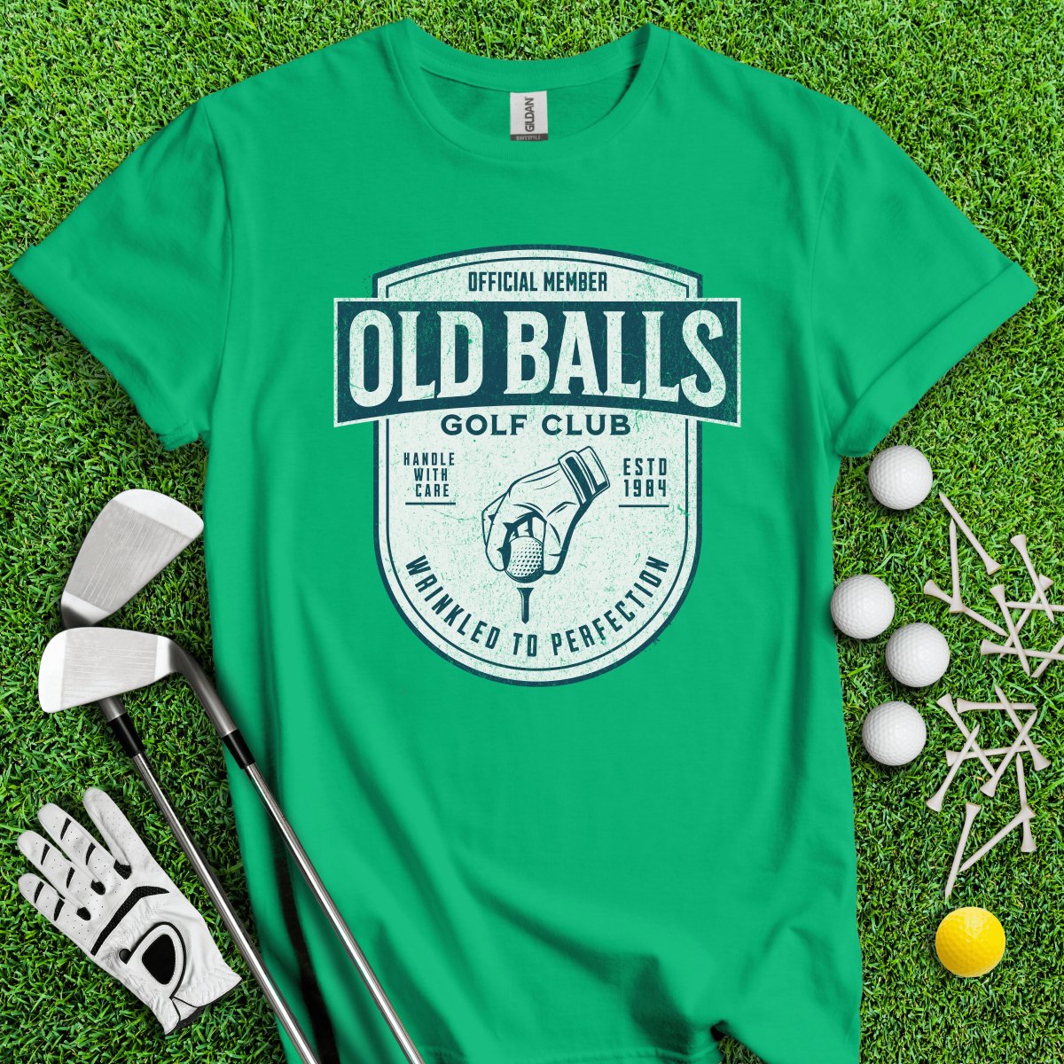 Old Balls Golf Club Custom T - Shirt - TeeHee Golf Gear