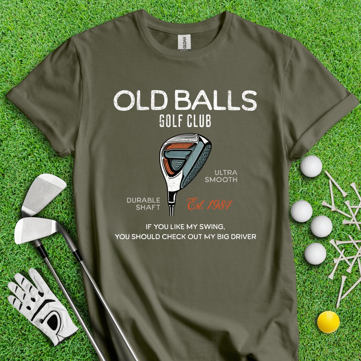 Old Balls Golf Club Custom T - Shirt - TeeHee Golf Gear