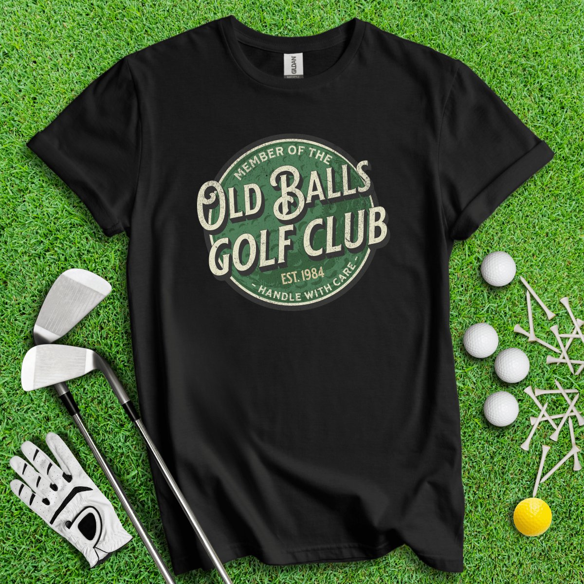 Old Balls Golf Club Custom T - Shirt - TeeHee Golf Gear