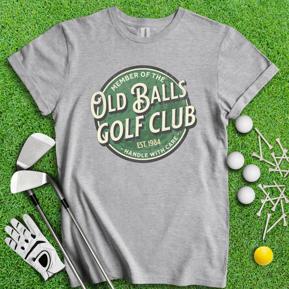 Old Balls Golf Club Custom T - Shirt - TeeHee Golf Gear