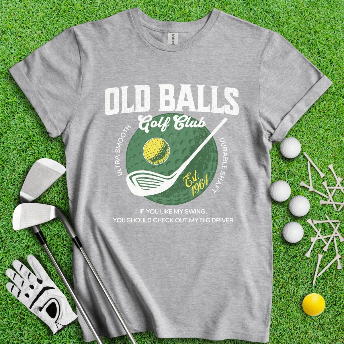 Old Balls Golf Club Custom T - Shirt - TeeHee Golf Gear