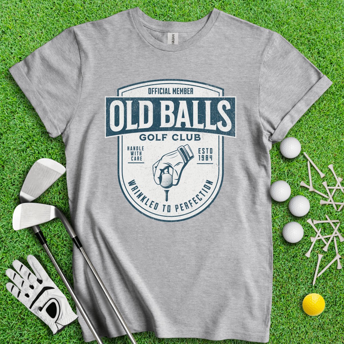 Old Balls Golf Club Custom T - Shirt - TeeHee Golf Gear