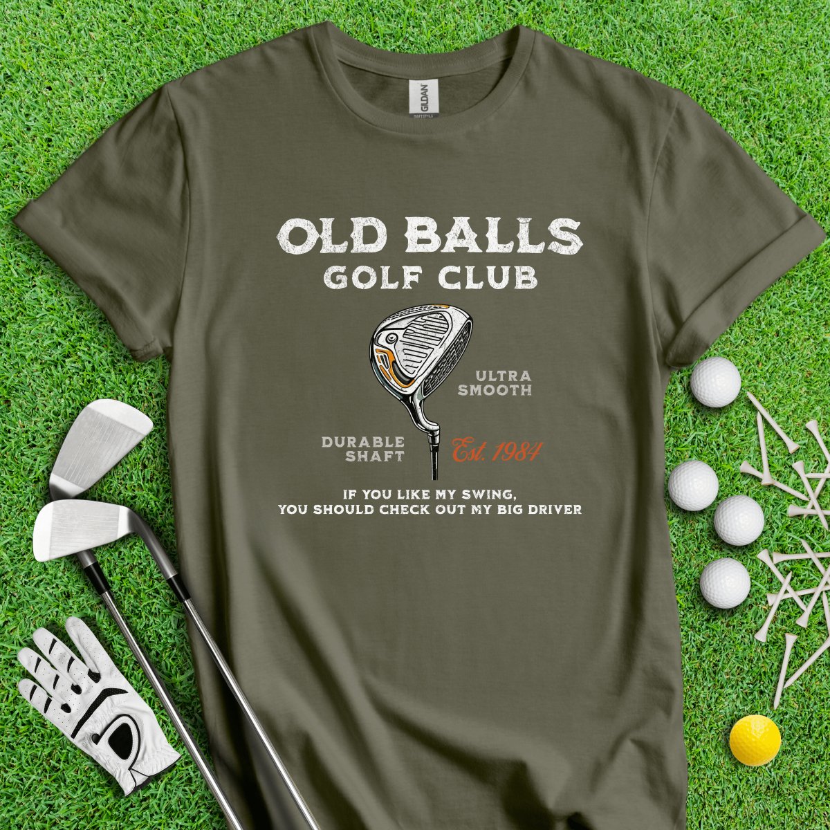 Old Balls Golf Club Custom T - Shirt - TeeHee Golf Gear