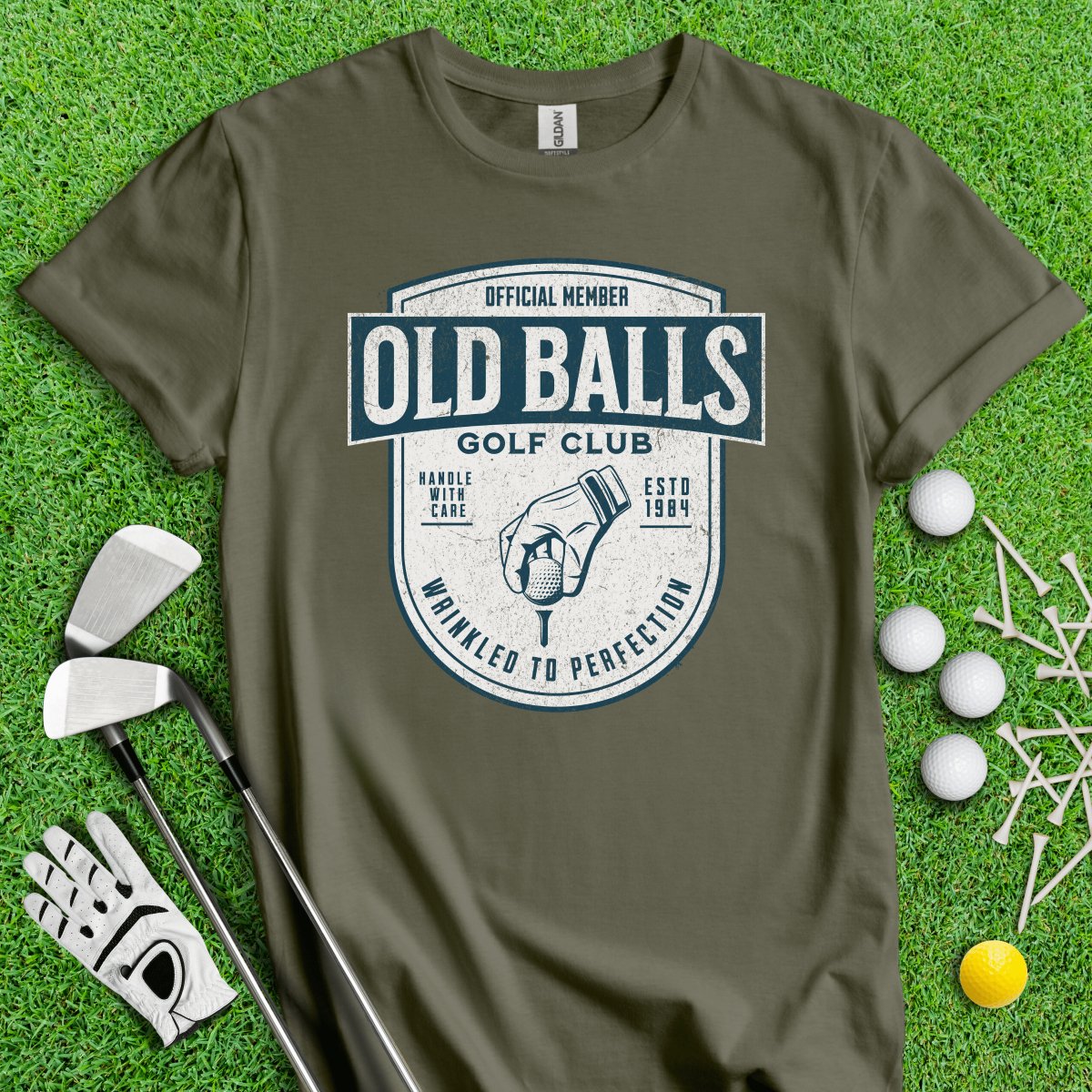 Old Balls Golf Club Custom T - Shirt - TeeHee Golf Gear