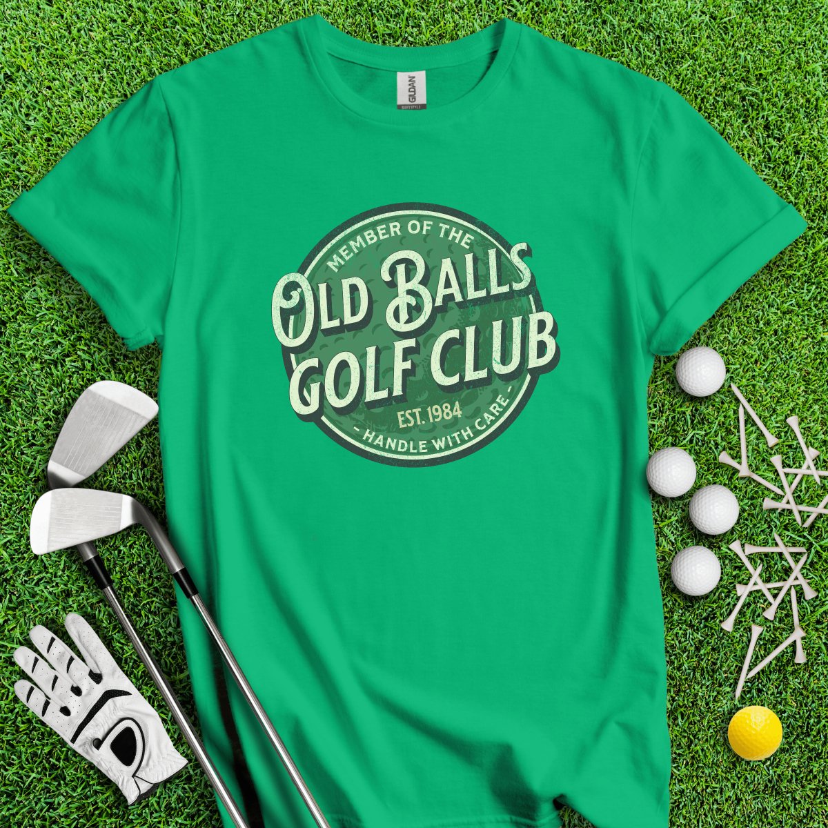 Old Balls Golf Club Custom T - Shirt - TeeHee Golf Gear