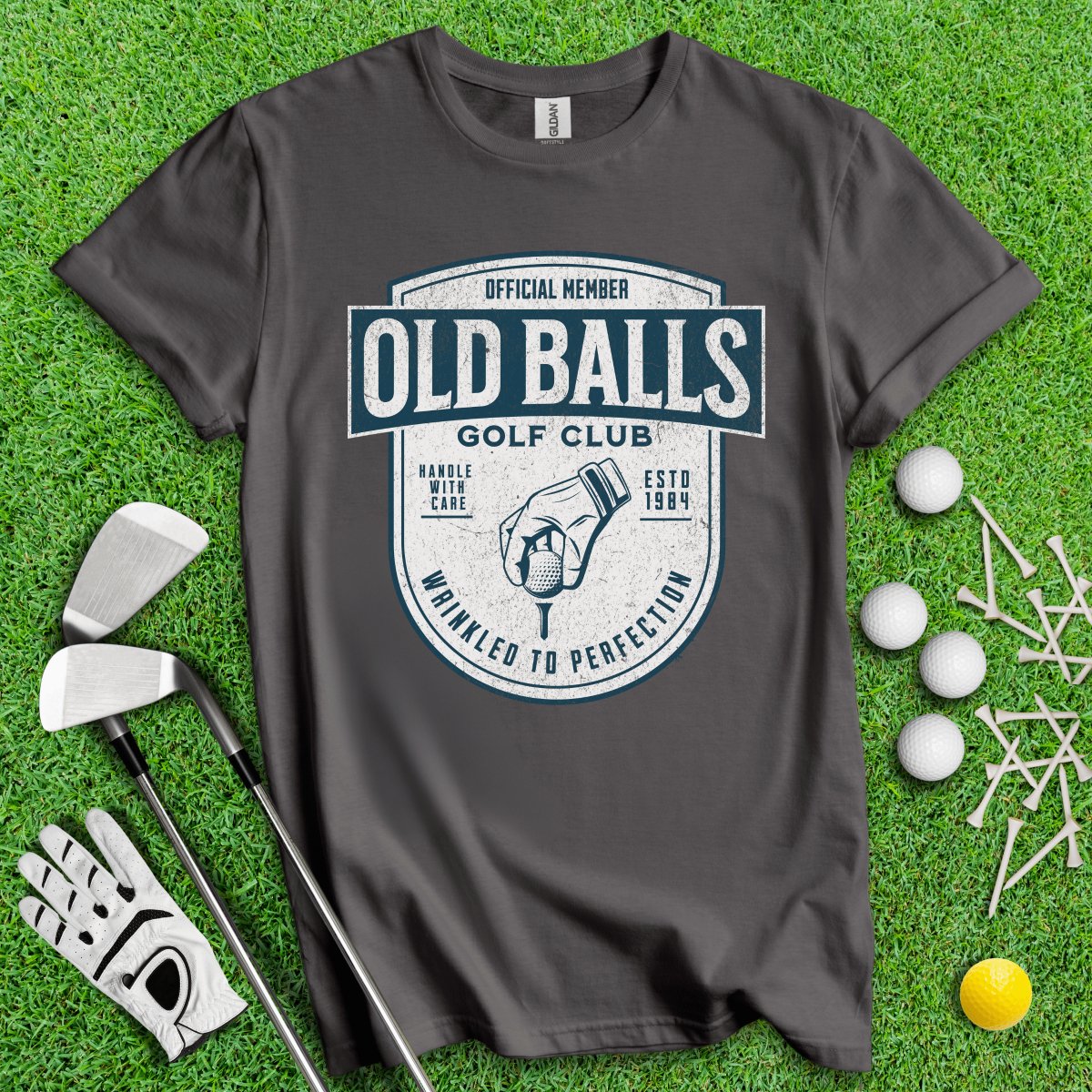 Old Balls Golf Club Custom T - Shirt - TeeHee Golf Gear