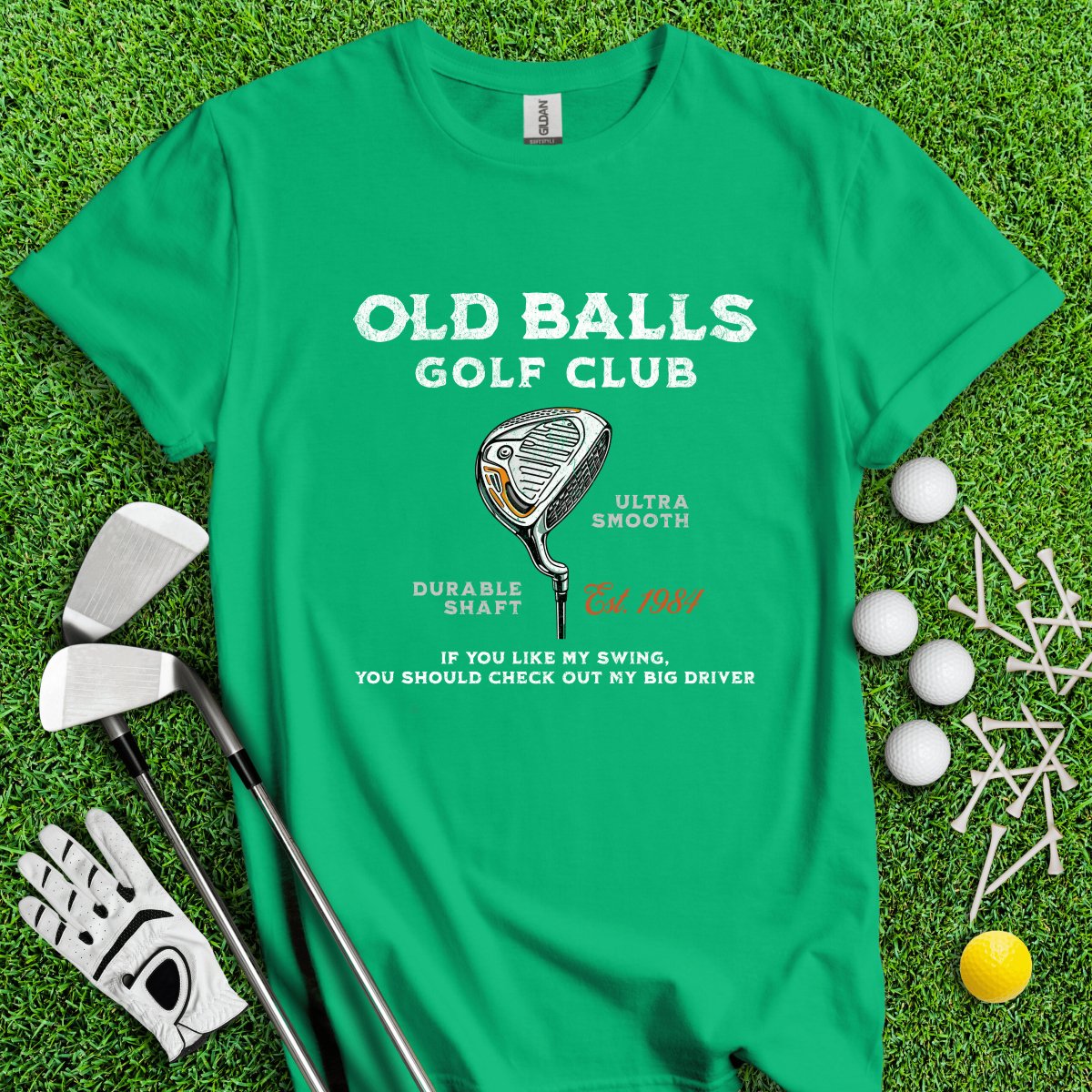 Old Balls Golf Club Custom T - Shirt - TeeHee Golf Gear