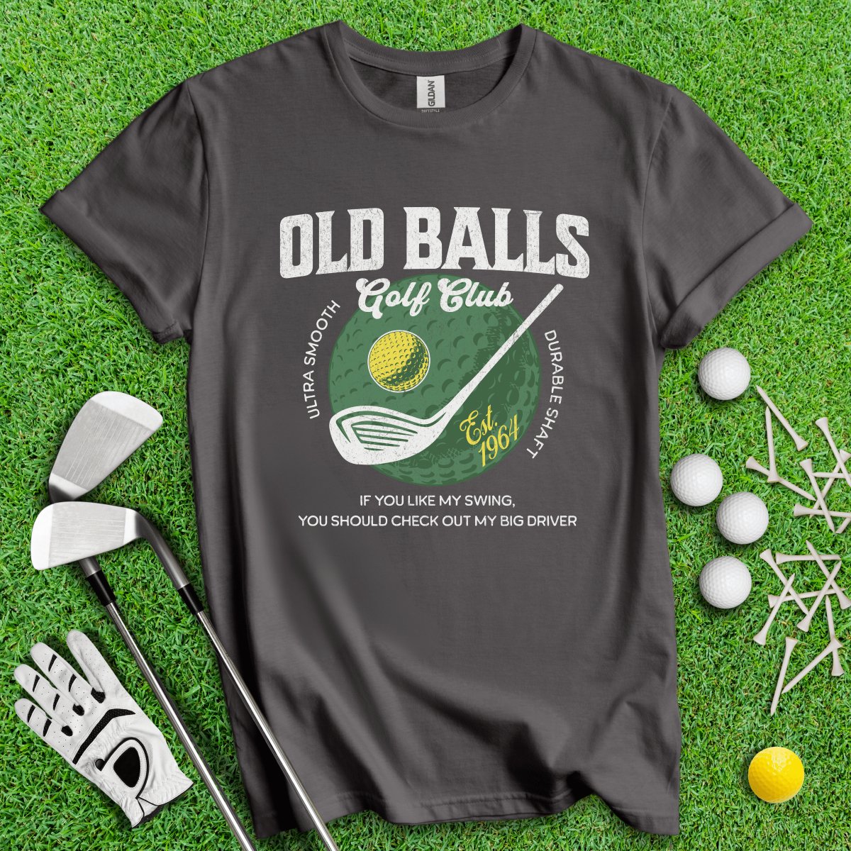 Old Balls Golf Club Custom T - Shirt - TeeHee Golf Gear