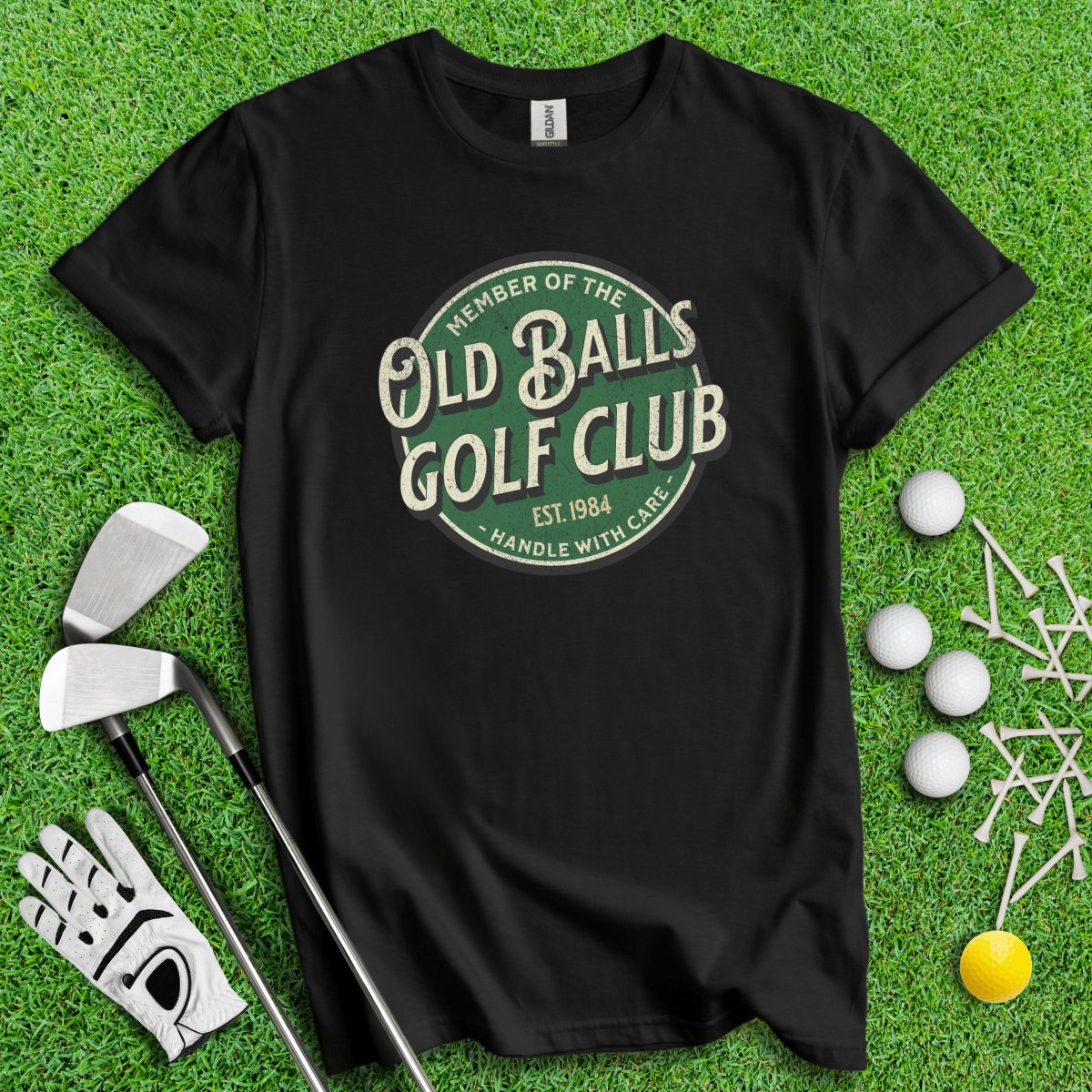 Old Balls Golf Club Custom T - Shirt - TeeHee Golf Gear