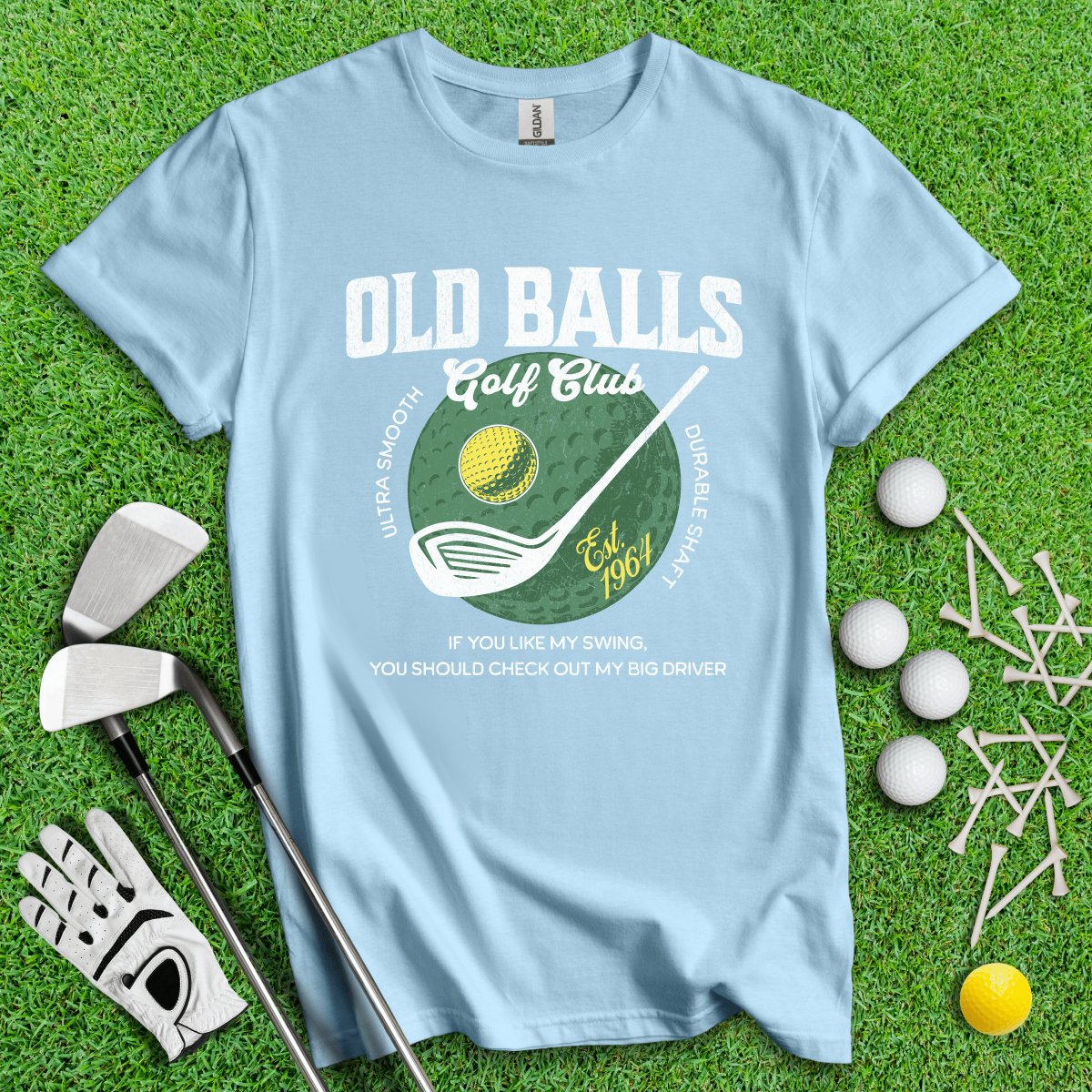 Old Balls Golf Club Custom T - Shirt - TeeHee Golf Gear