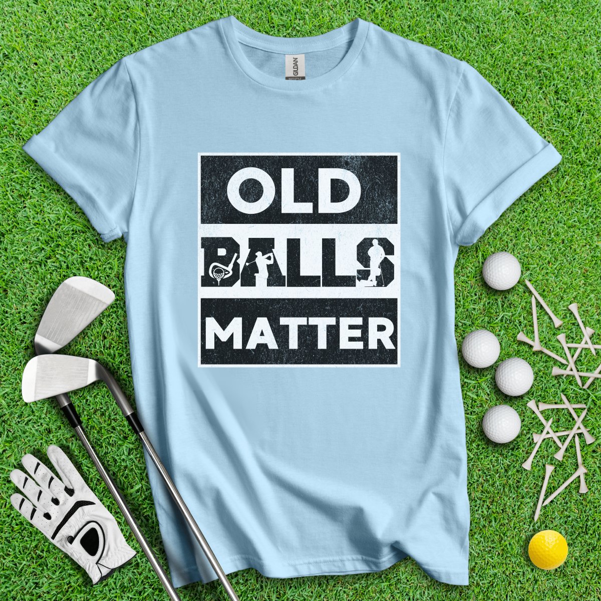 Old Balls Matter Funny Golf T - Shirt - TeeHee Golf Gear