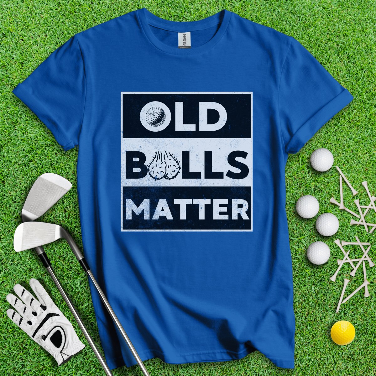 Old Balls Matter Funny Golf T - Shirt - TeeHee Golf Gear