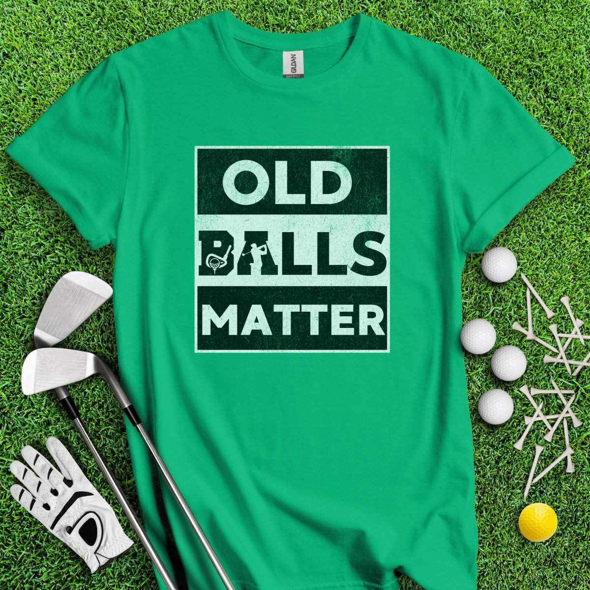 Old Balls Matter Funny Golf T - Shirt - TeeHee Golf Gear