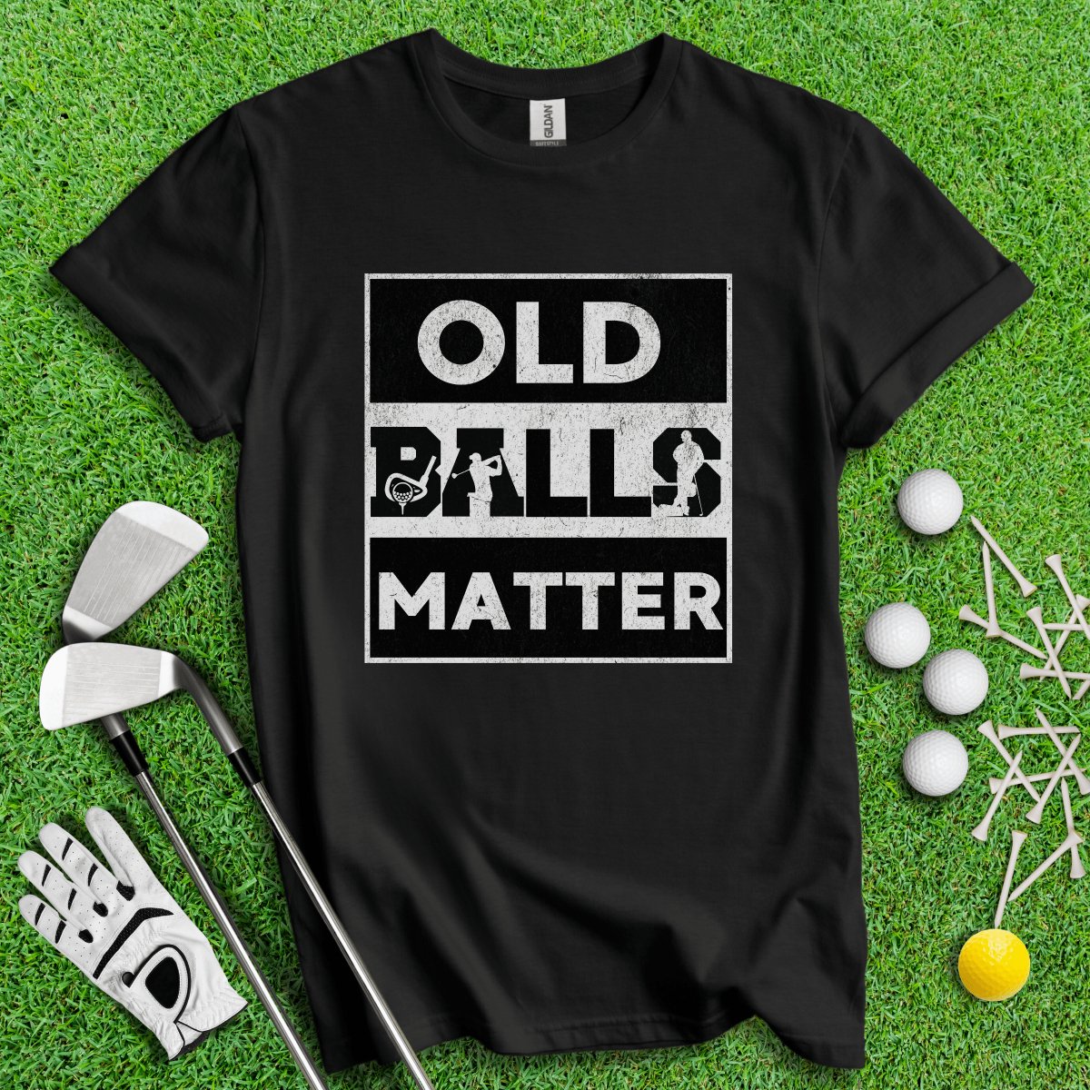 Old Balls Matter Funny Golf T - Shirt - TeeHee Golf Gear