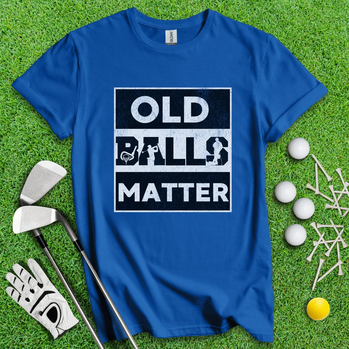 Old Balls Matter Funny Golf T - Shirt - TeeHee Golf Gear