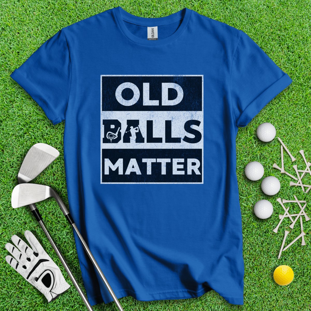 Old Balls Matter Funny Golf T - Shirt - TeeHee Golf Gear