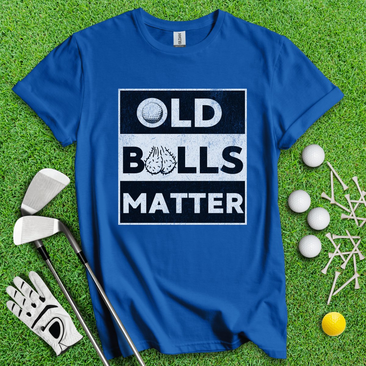 Old Balls Matter Funny Golf T - Shirt - TeeHee Golf Gear