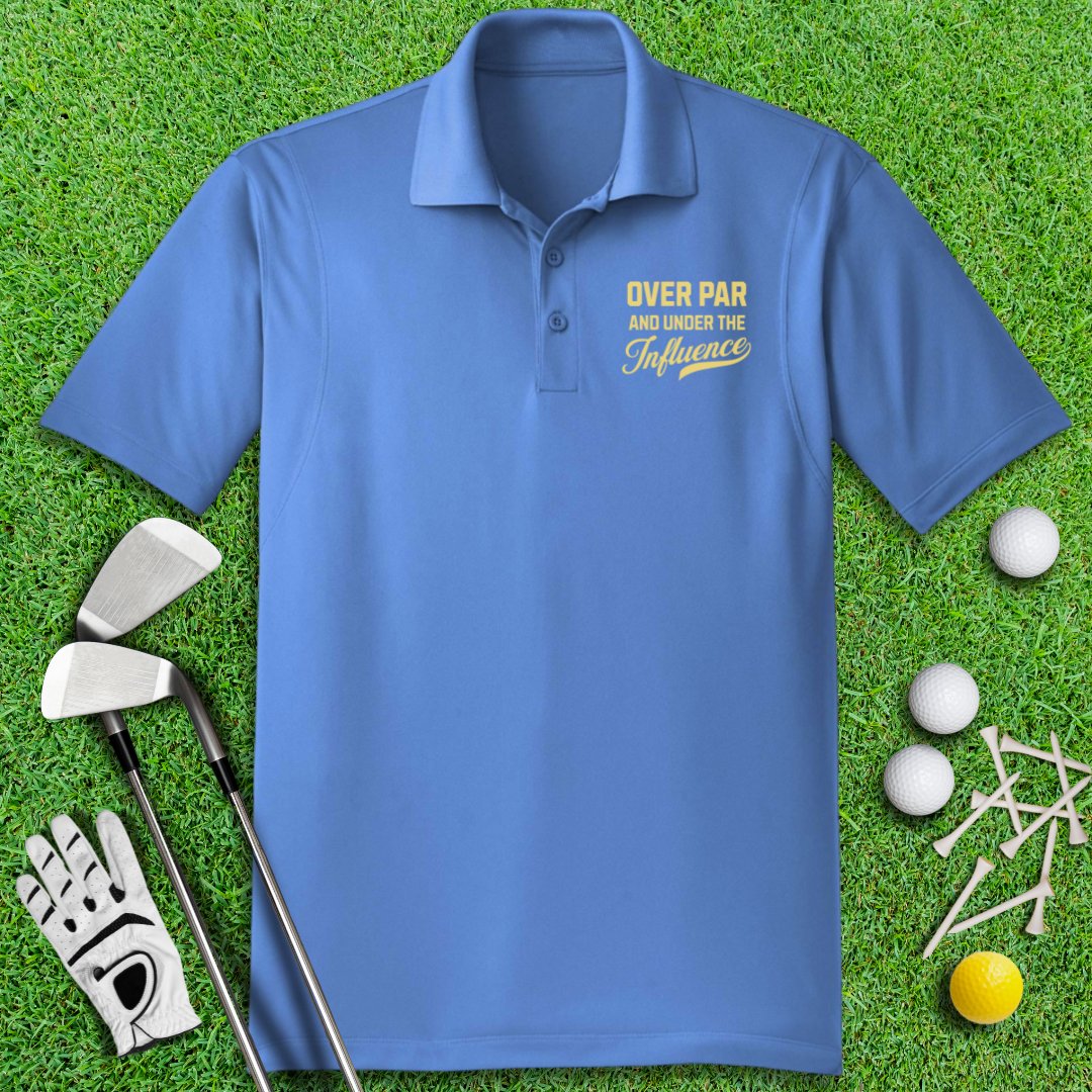 Over Par Under Influence Polo Shirt - TeeHee Golf Gear