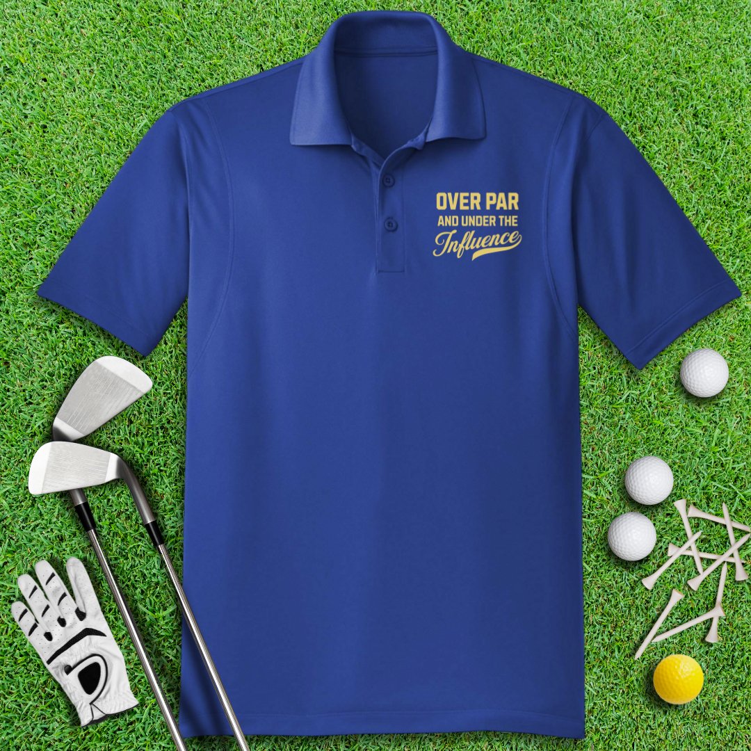 Over Par Under Influence Polo Shirt - TeeHee Golf Gear