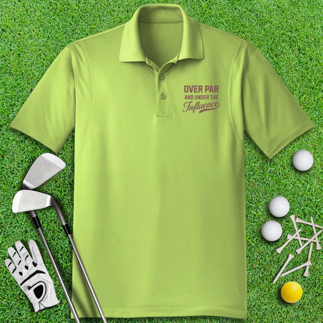 Over Par Under Influence Polo Shirt - TeeHee Golf Gear