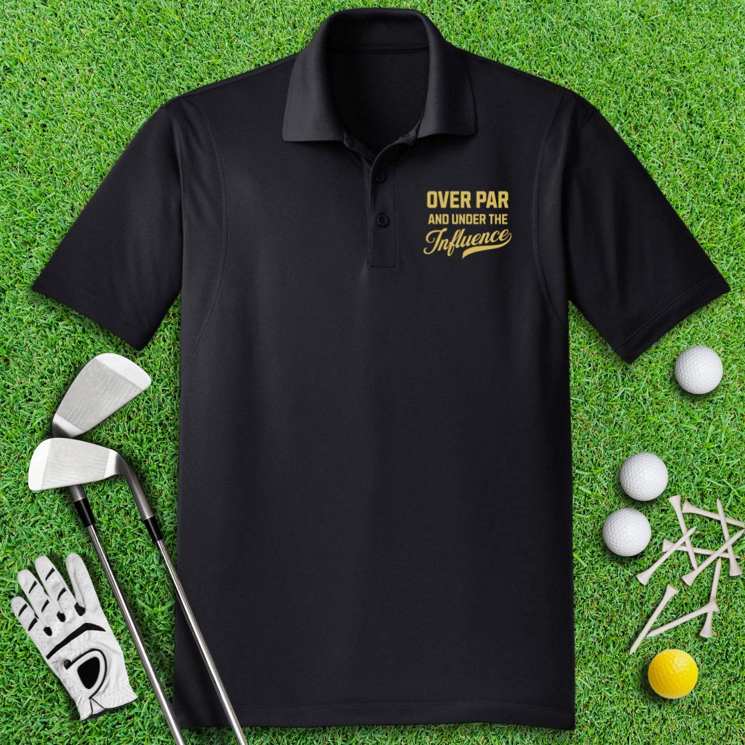 Over Par Under Influence Polo Shirt - TeeHee Golf Gear