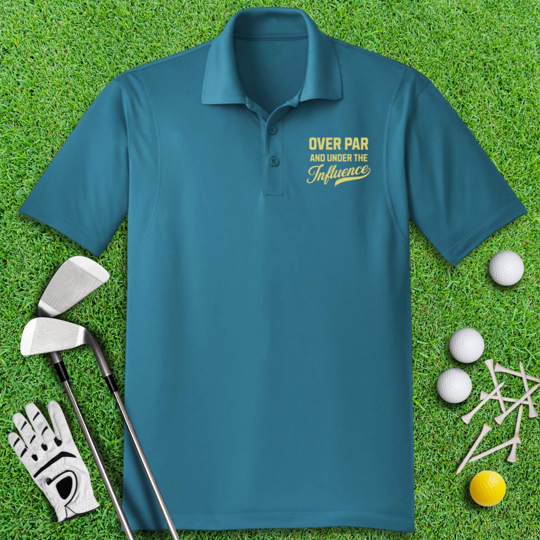 Over Par Under Influence Polo Shirt - TeeHee Golf Gear