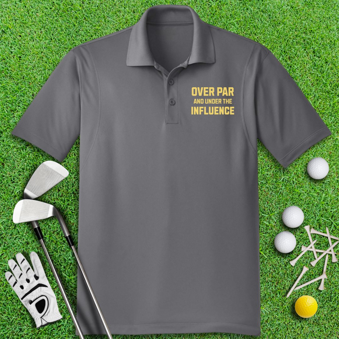 Over Par Under Influence Polo Shirt - TeeHee Golf Gear