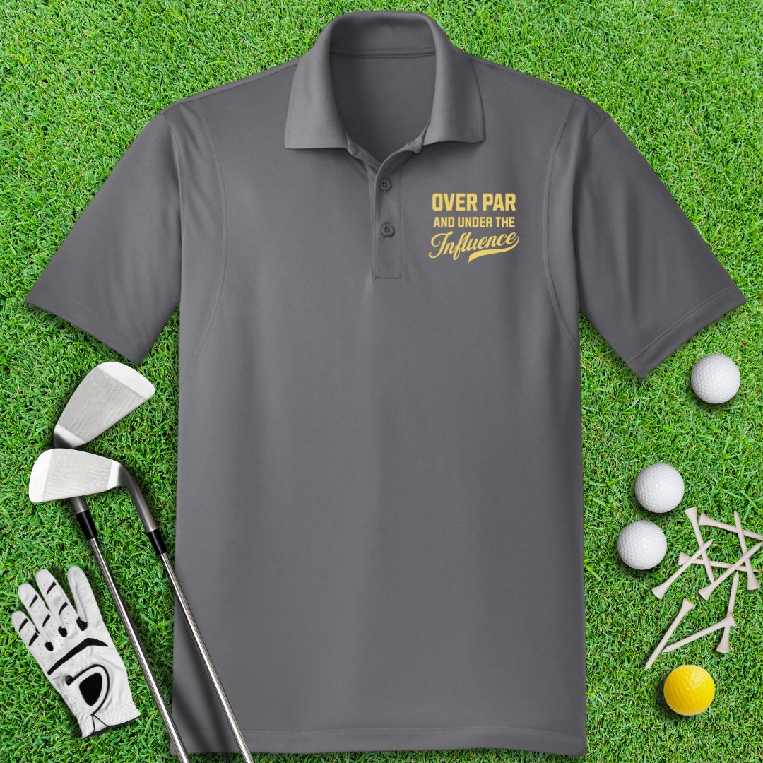 Over Par Under Influence Polo Shirt - TeeHee Golf Gear