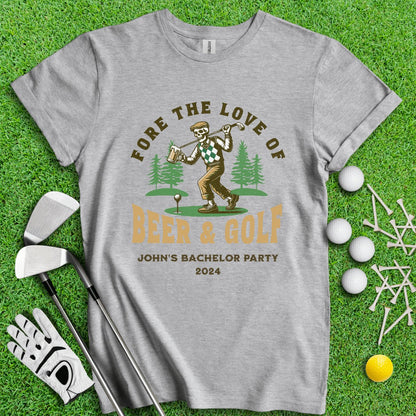 Personalized Bachelor Party Golf T - Shirt - TeeHee Golf Gear