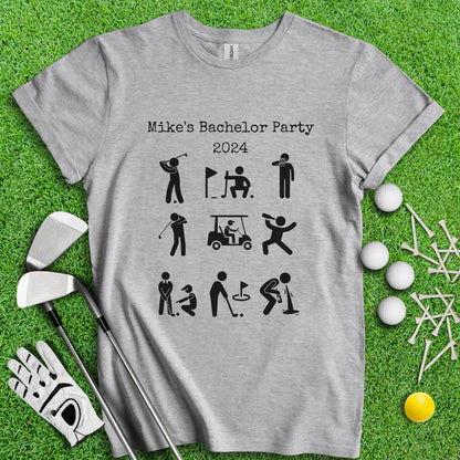Personalized Bachelor Party Golf T - Shirt - TeeHee Golf Gear