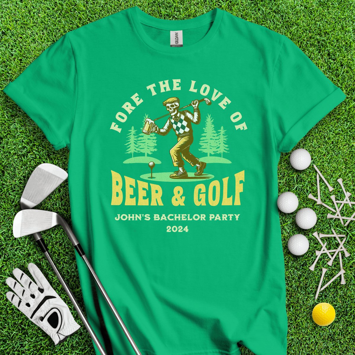 Personalized Bachelor Party Golf T - Shirt - TeeHee Golf Gear