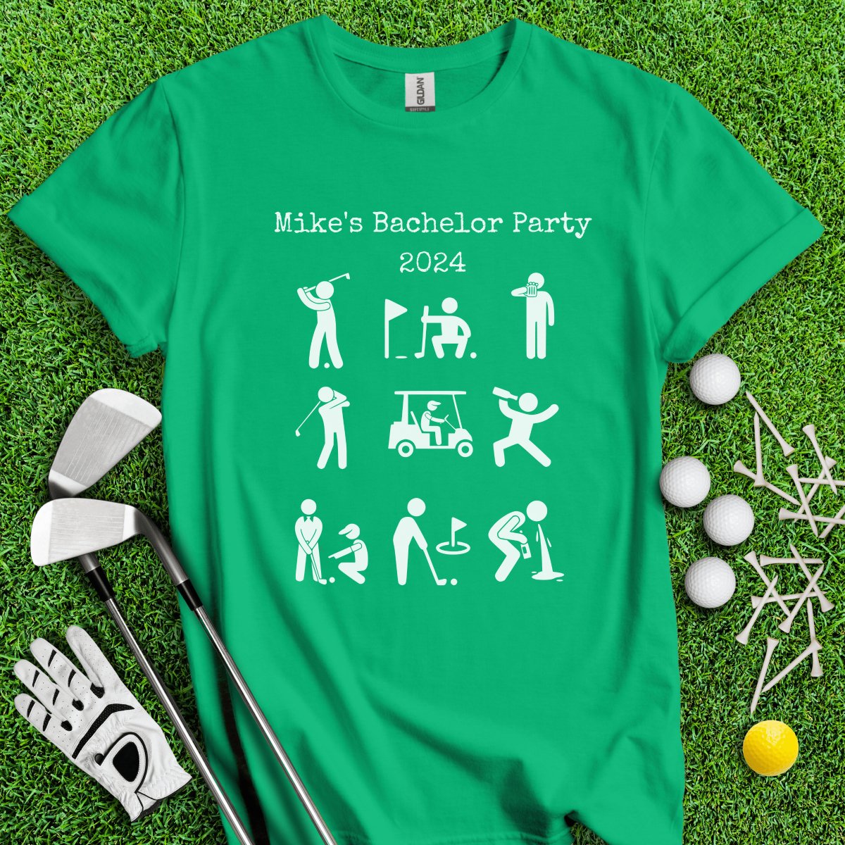 Personalized Bachelor Party Golf T - Shirt - TeeHee Golf Gear