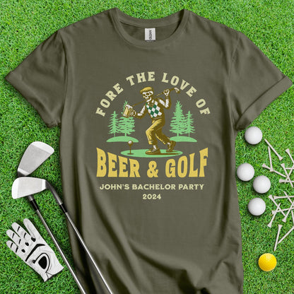 Personalized Bachelor Party Golf T - Shirt - TeeHee Golf Gear