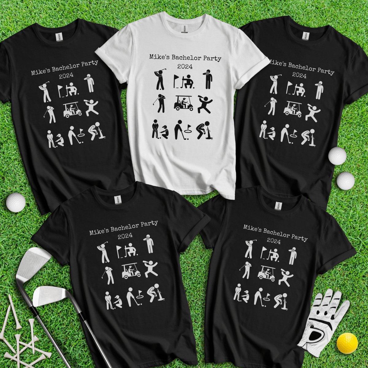 Personalized Bachelor Party Golf T - Shirt - TeeHee Golf Gear