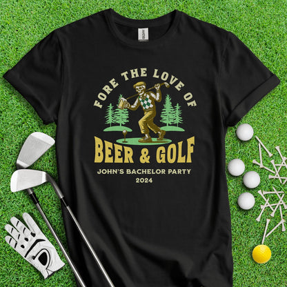 Personalized Bachelor Party Golf T - Shirt - TeeHee Golf Gear