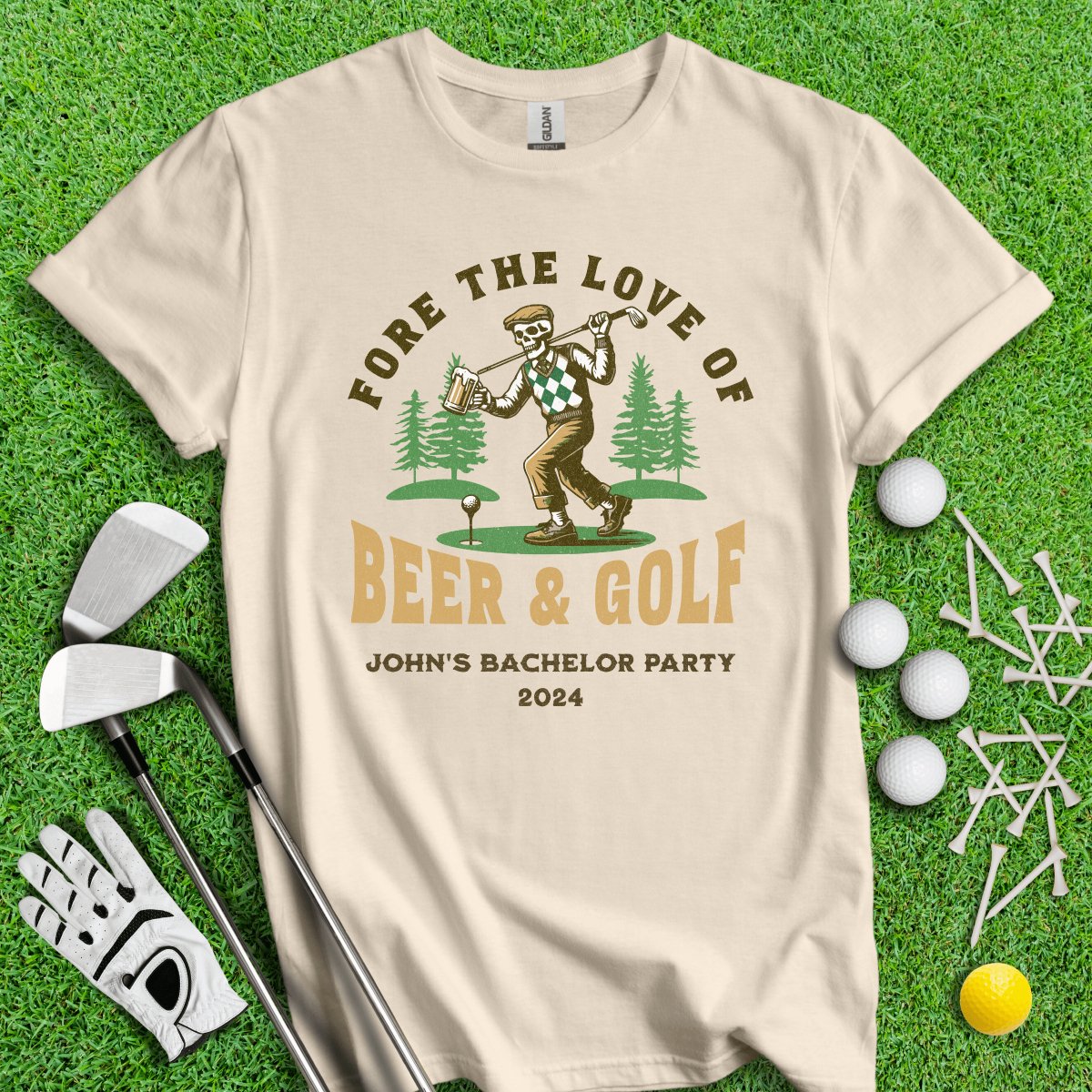 Personalized Bachelor Party Golf T - Shirt - TeeHee Golf Gear