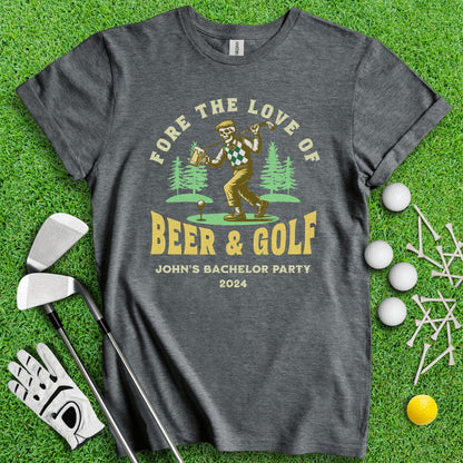 Personalized Bachelor Party Golf T - Shirt - TeeHee Golf Gear