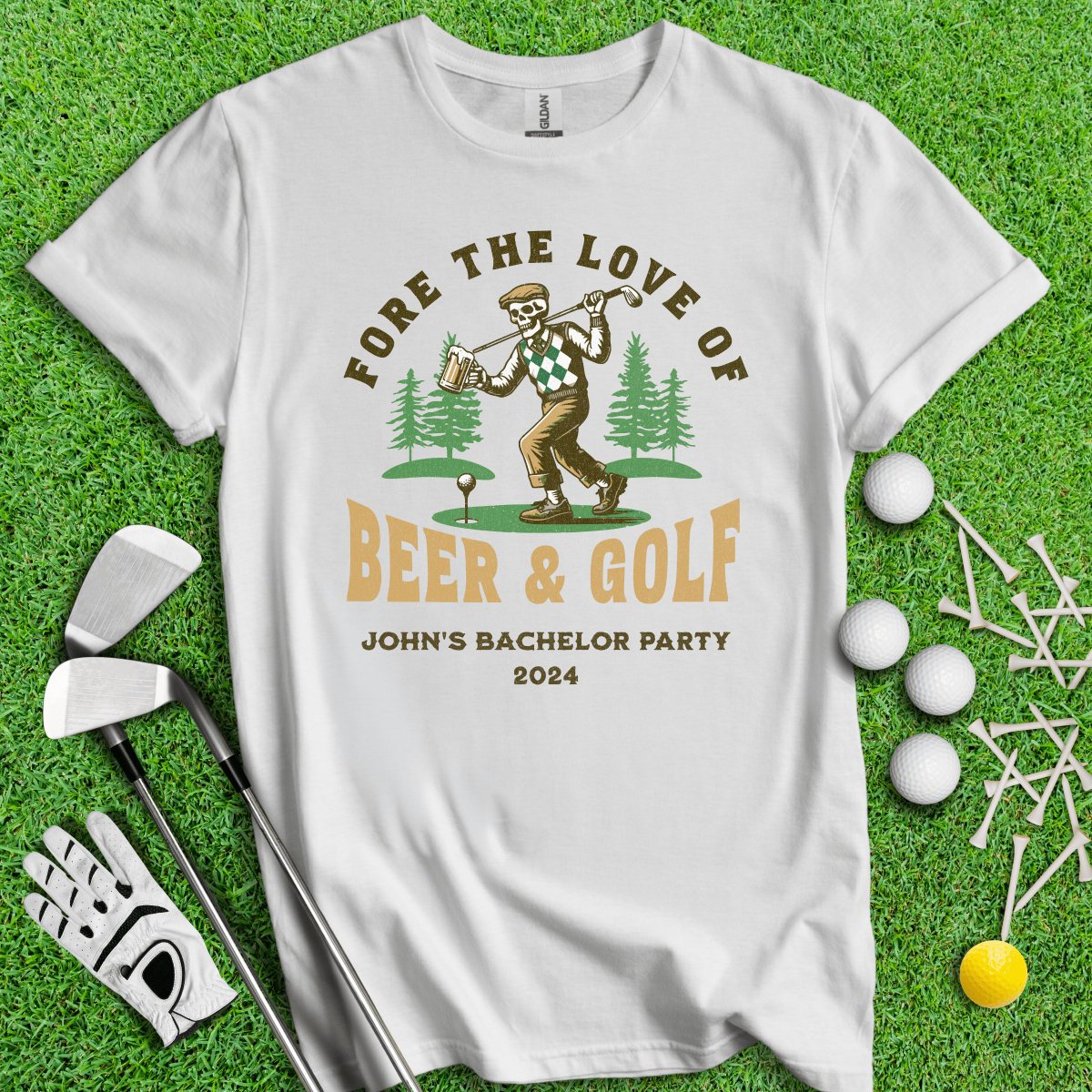 Personalized Bachelor Party Golf T - Shirt - TeeHee Golf Gear