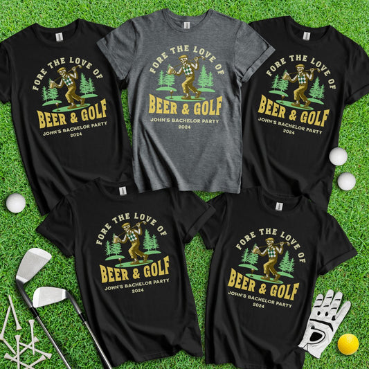 Personalized Bachelor Party Golf T - Shirt - TeeHee Golf Gear