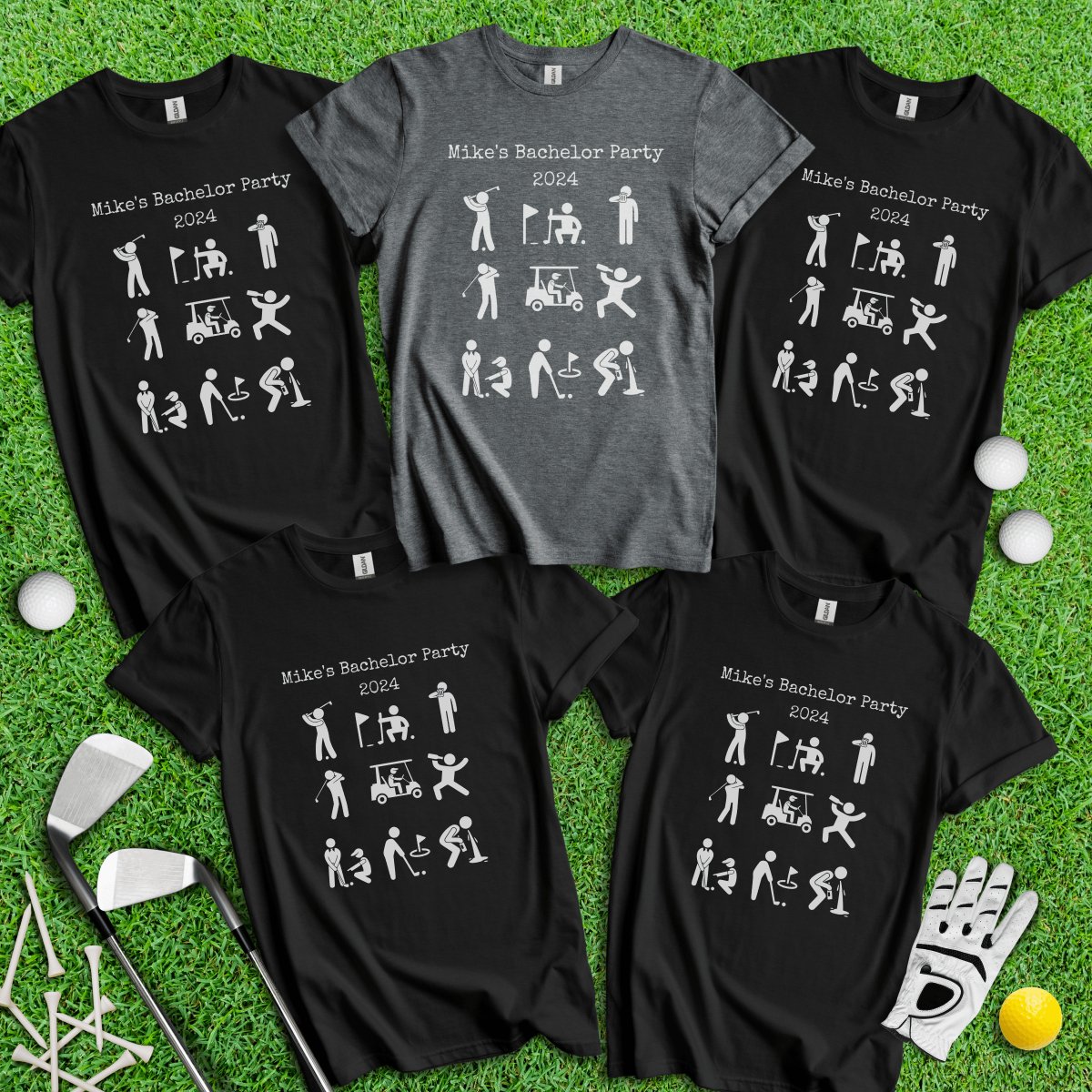 Personalized Bachelor Party Golf T - Shirt - TeeHee Golf Gear