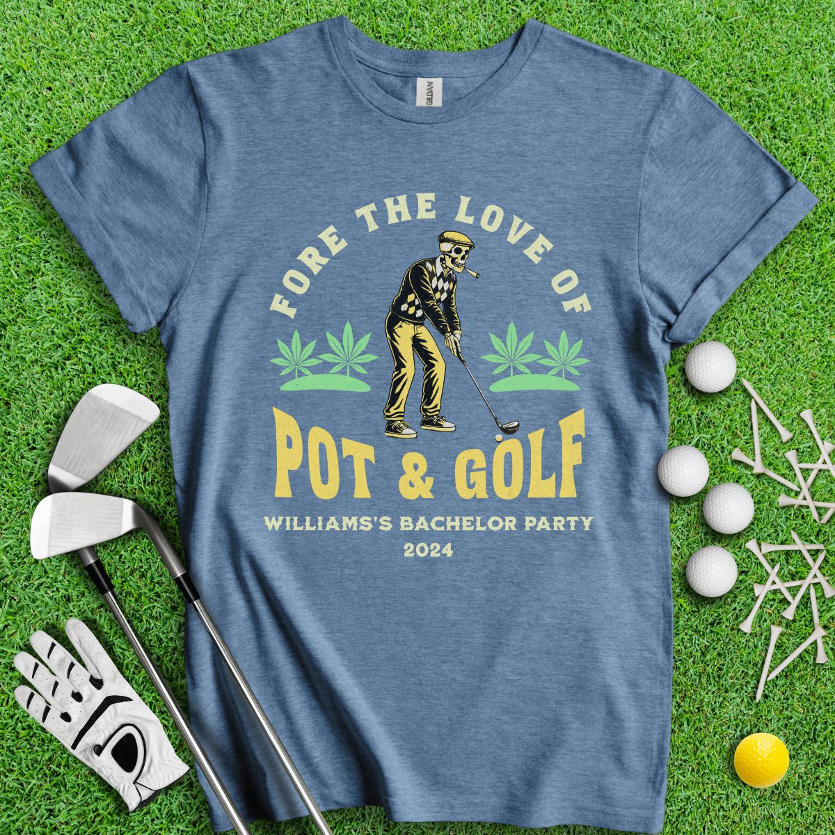 Personalized Bachelor Party Golf T - Shirt - TeeHee Golf Gear