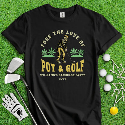 Personalized Bachelor Party Golf T - Shirt - TeeHee Golf Gear