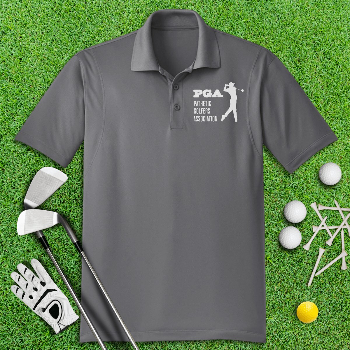 PGA - Pathetic Golfers Association Polo Shirt - TeeHee Golf Gear
