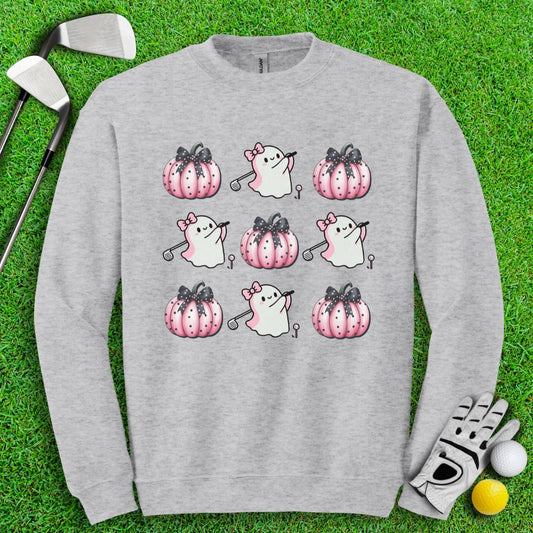 Pink Coquette Golfing Ghost Crewneck - TeeHee Golf Gear