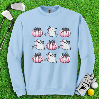 Pink Coquette Golfing Ghost Crewneck - TeeHee Golf Gear
