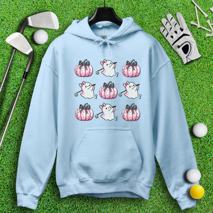 Pink Coquette Golfing Ghost Hoodie - TeeHee Golf Gear