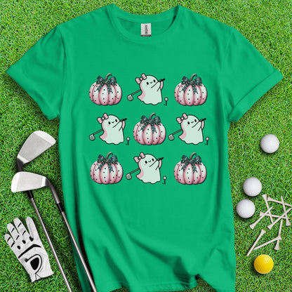 Pink Coquette Golfing Ghost T-Shirt - TeeHee Golf Gear