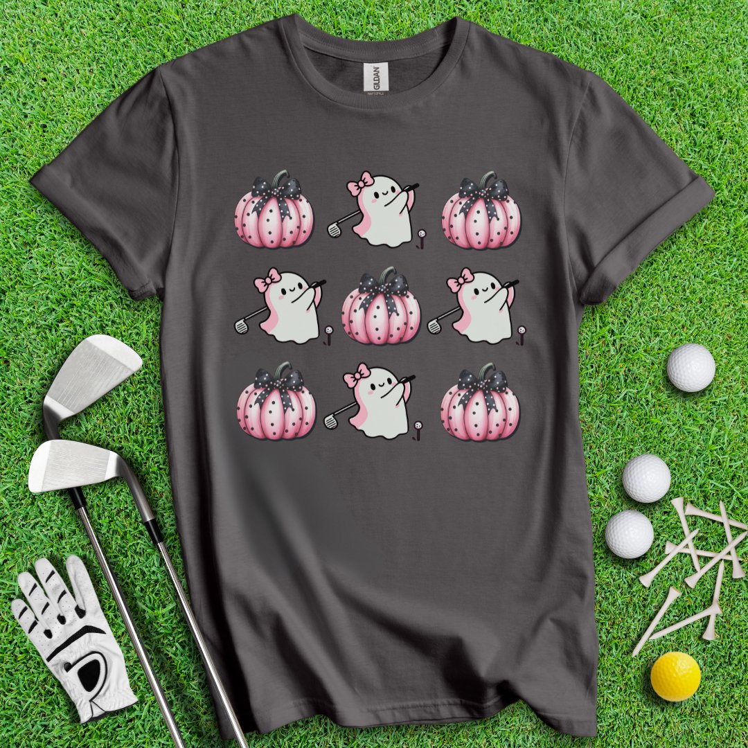 Pink Coquette Golfing Ghost T-Shirt - TeeHee Golf Gear