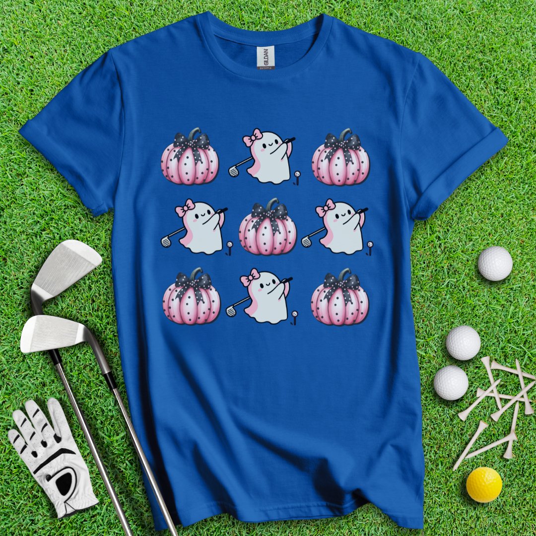 Pink Coquette Golfing Ghost T-Shirt - TeeHee Golf Gear