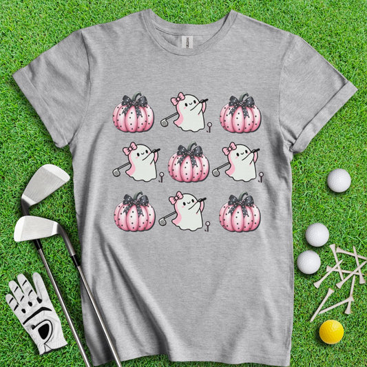 Pink Coquette Golfing Ghost T-Shirt - TeeHee Golf Gear